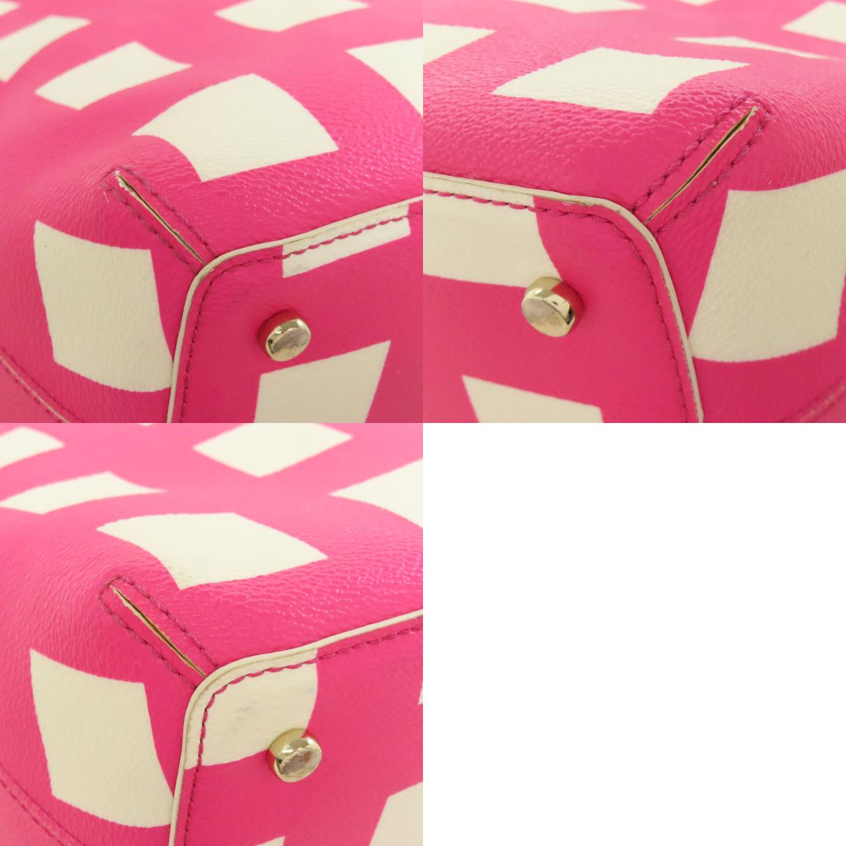 kate spade ケイトスペード チェック柄 2WAY トートバッグ PVC レディース 中古