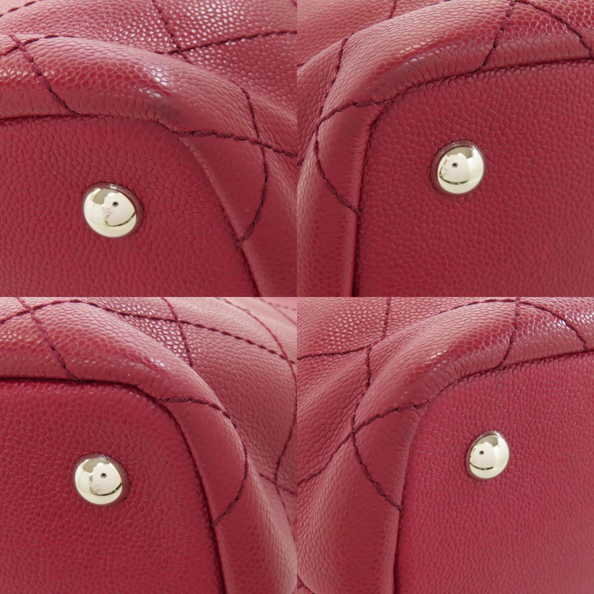 CHANEL シャネル オンザロード シルバー金具 トートバッグ グレインド カーフスキン レディース 中古