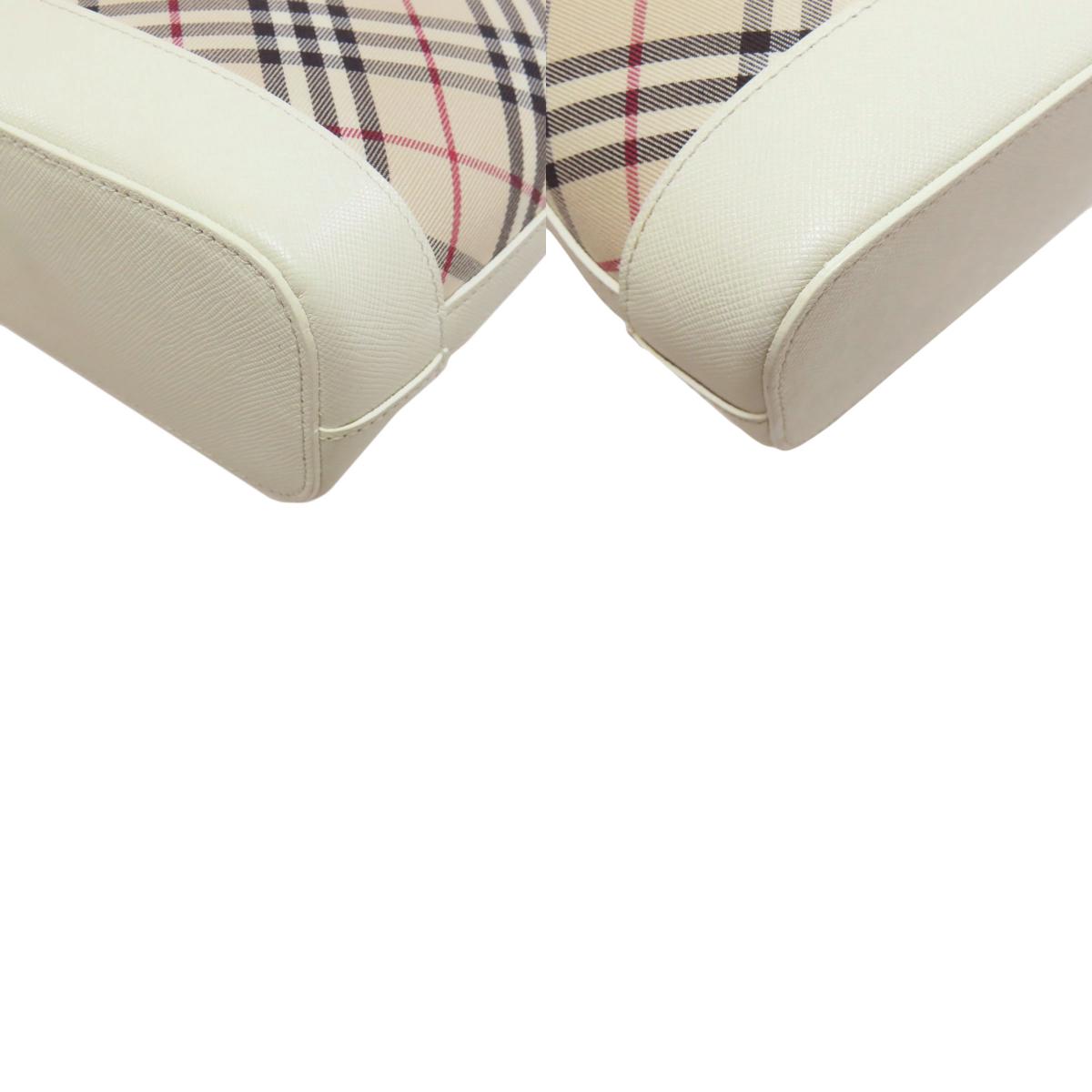 BURBERRY バーバリー ノバチェック ショルダーバッグ レザー レディース 中古