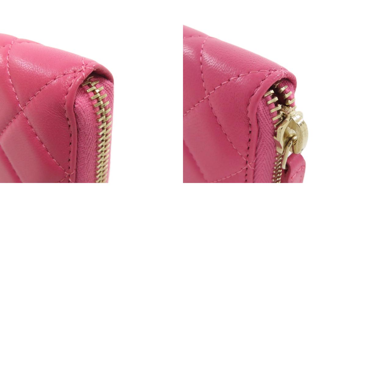 CHANEL シャネル マトラッセ ココマーク ゴールド金具 長財布(小銭入れあり) ラムスキン レディース 中古