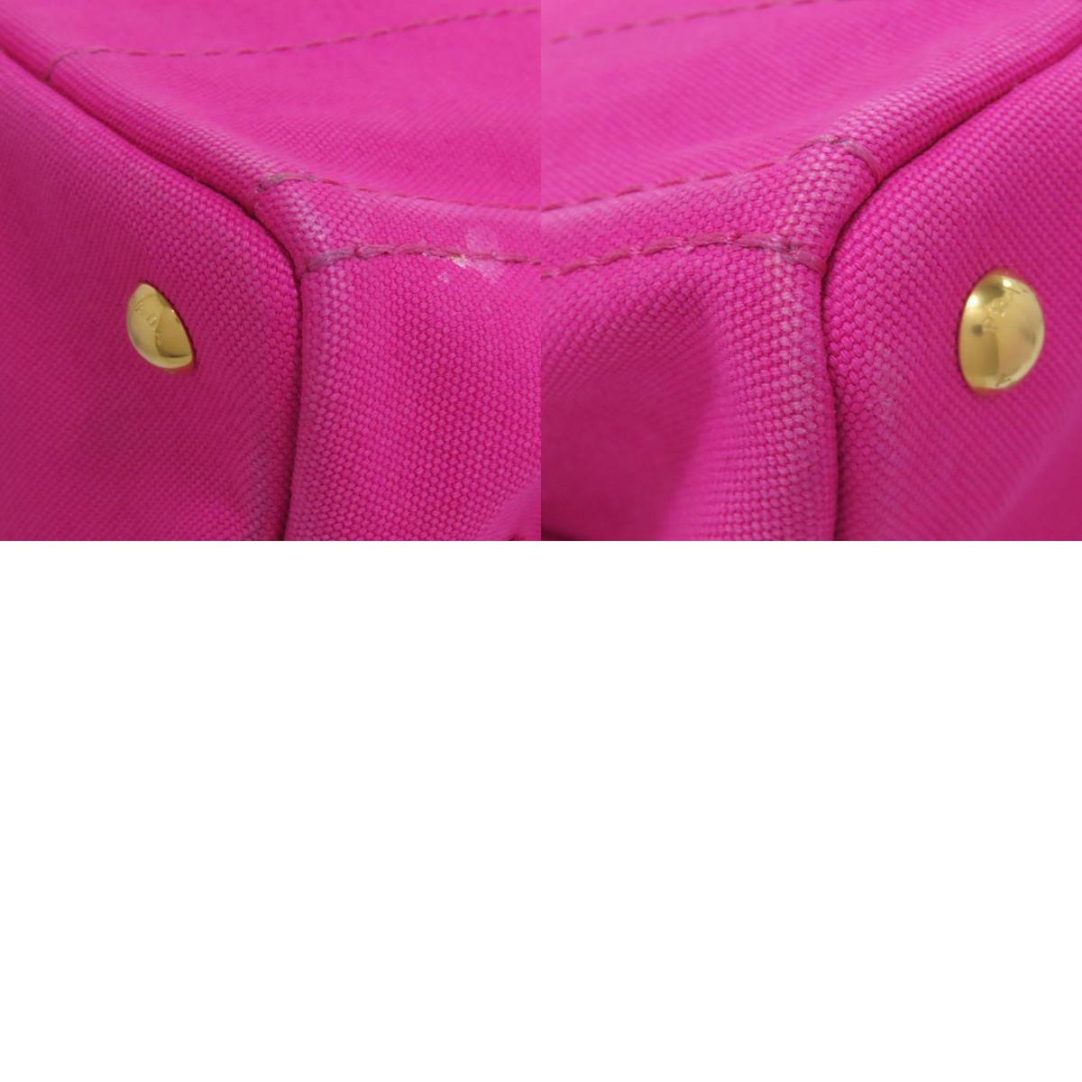 PRADA プラダ カナパミニ 2WAY ハンドバッグ キャンバス レディース 中古