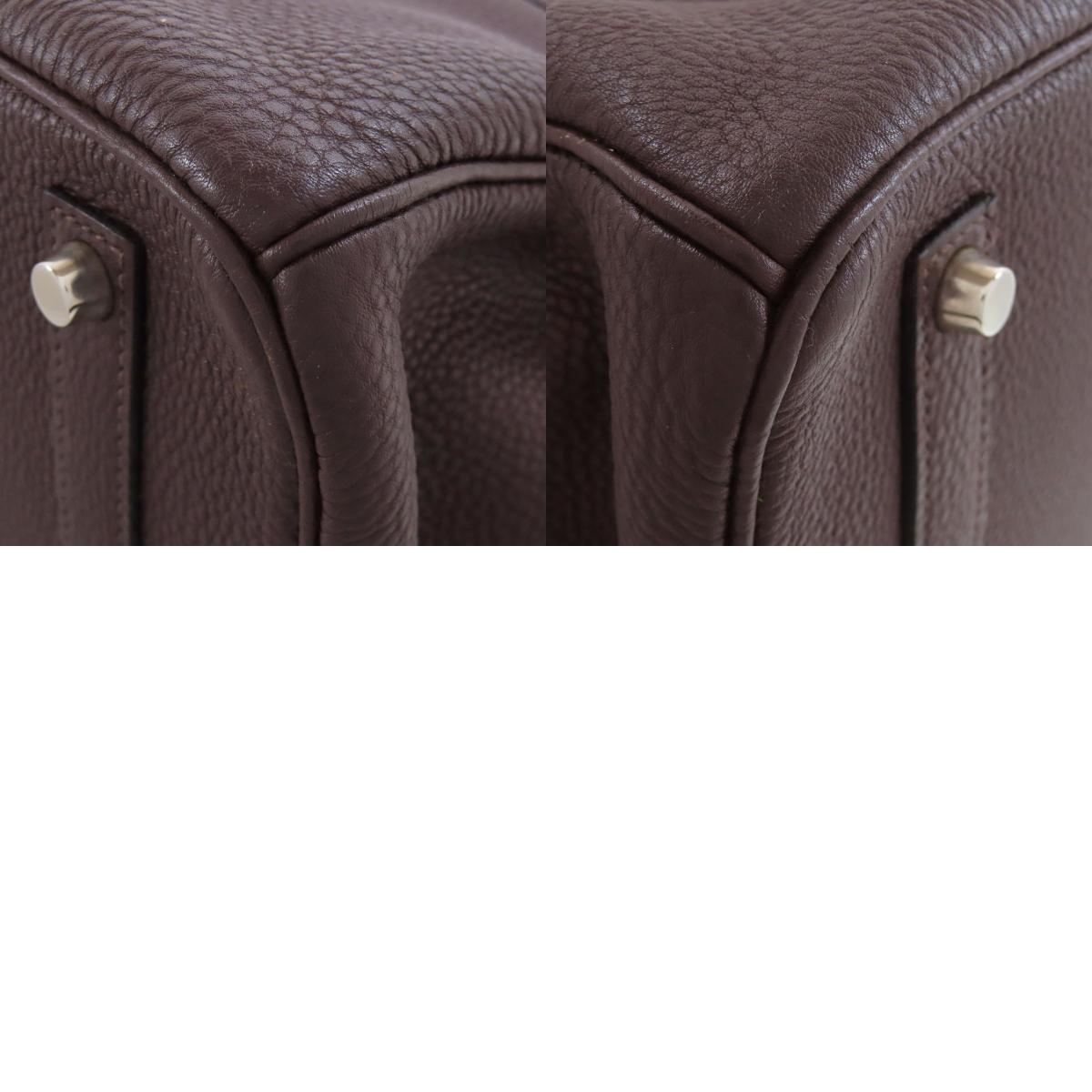 HERMES エルメス バーキン35 シルバー金具 ハンドバッグ トリヨン レディース 中古