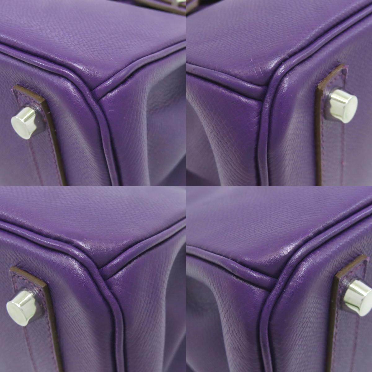 HERMES エルメス バーキン25 シルバー金具 ハンドバッグ エプソン レディース 中古