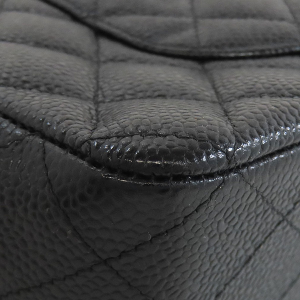 CHANEL シャネル ダブルフラップ マトラッセ ゴールド金具 ショルダーバッグ グレインド カーフスキン レディース 中古