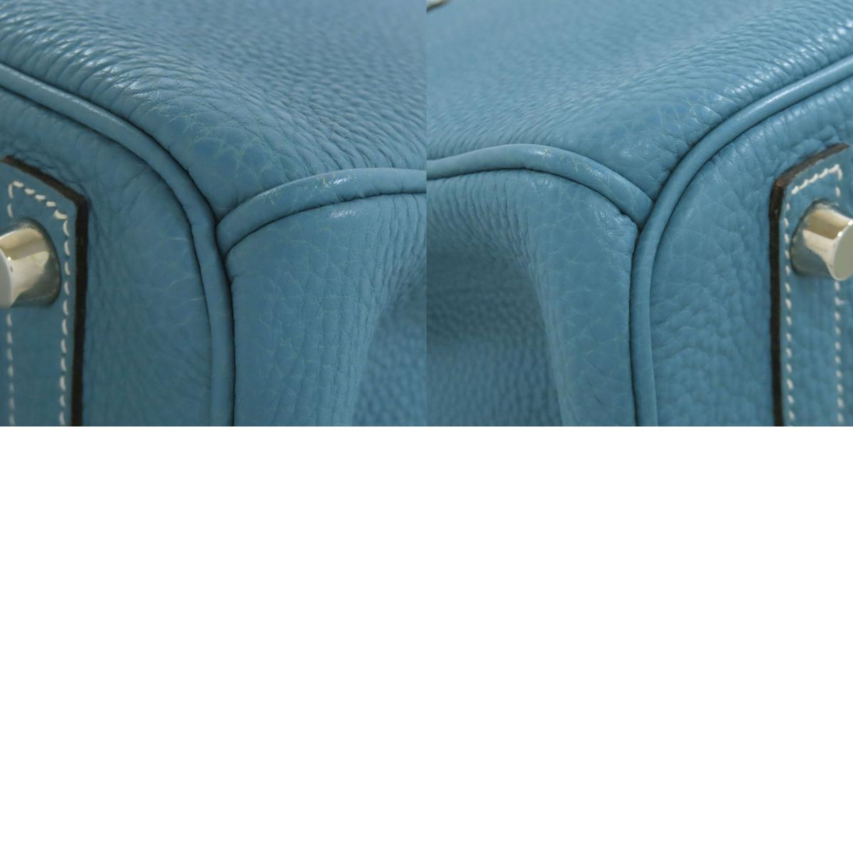 HERMES エルメス バーキン30 ブルージーン シルバー金具 ハンドバッグ トゴ レディース 中古
