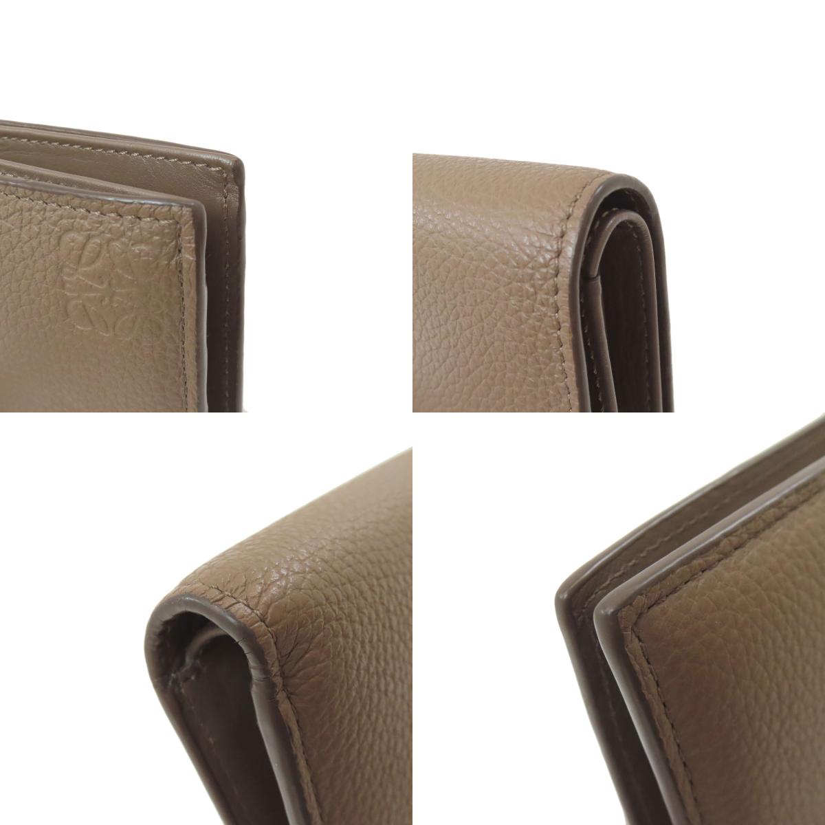LOEWE ロエベ アナグラム バイフォールド 二つ折り財布(小銭入れあり) レザー レディース 中古