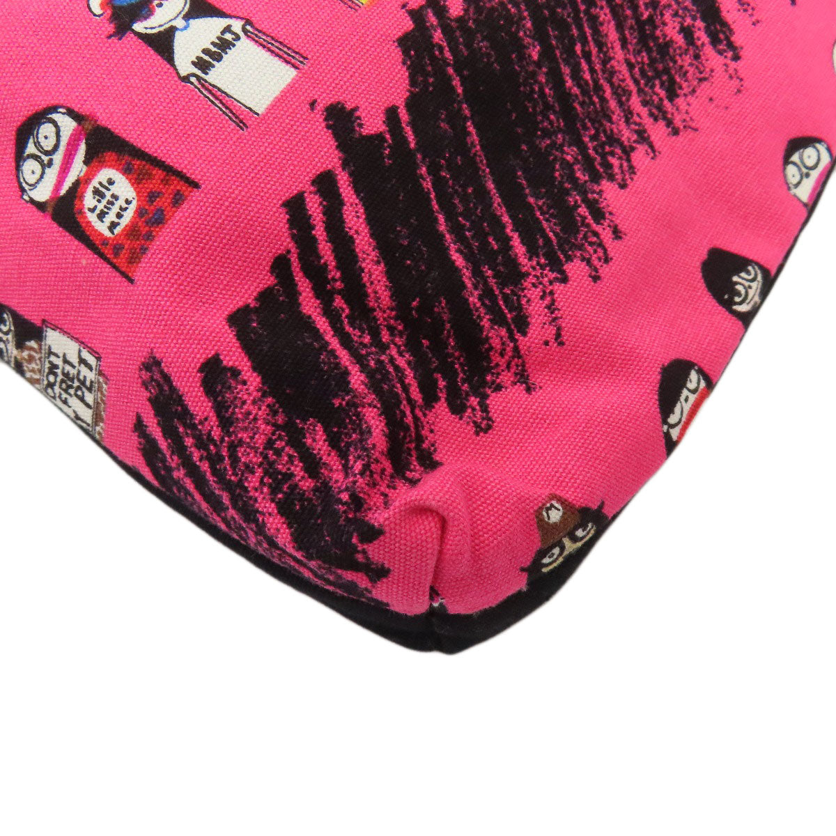 MARC BY MARC JACOBS マークバイマークジェイコブス I LOVE MISS MAKC 人物柄 トートバッグ キャンバス レディース 中古