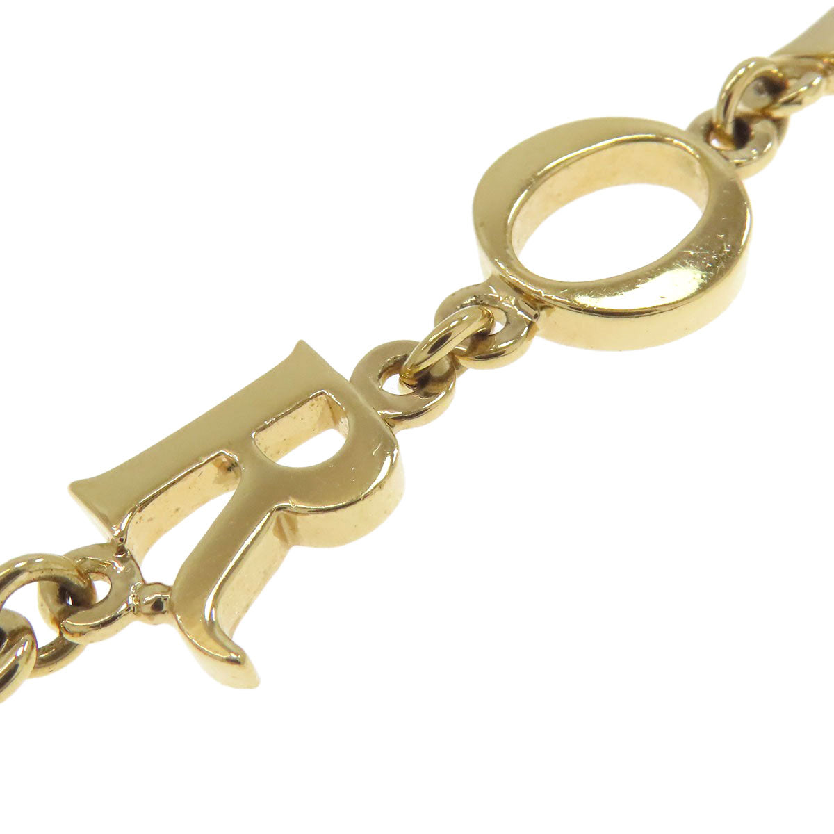 CHRISTIAN DIOR クリスチャンディオール ロゴ ブレスレット 金属製 レディース 中古