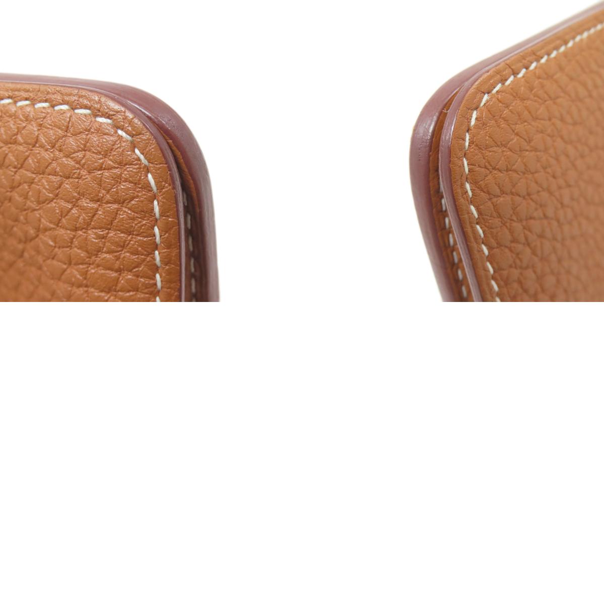 HERMES エルメス ドゴンコンパクト ゴールド シルバー金具 コインケース トリヨン レディース 中古