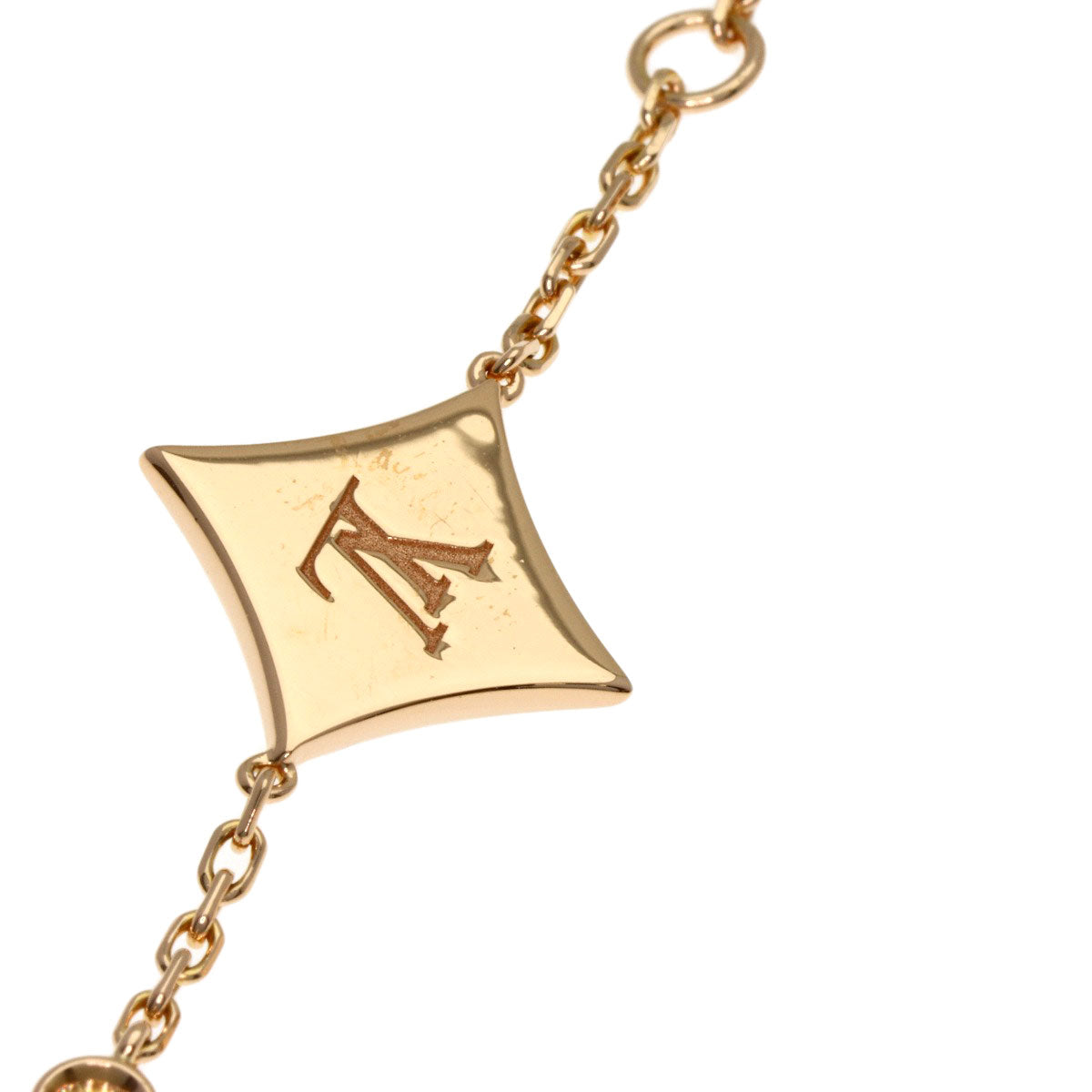 LOUIS VUITTON ルイヴィトン 4モチーフ ブロッサム BB マザーオブパール ダイヤモンド Q95596 ブレスレット K18PG レディース 中古
