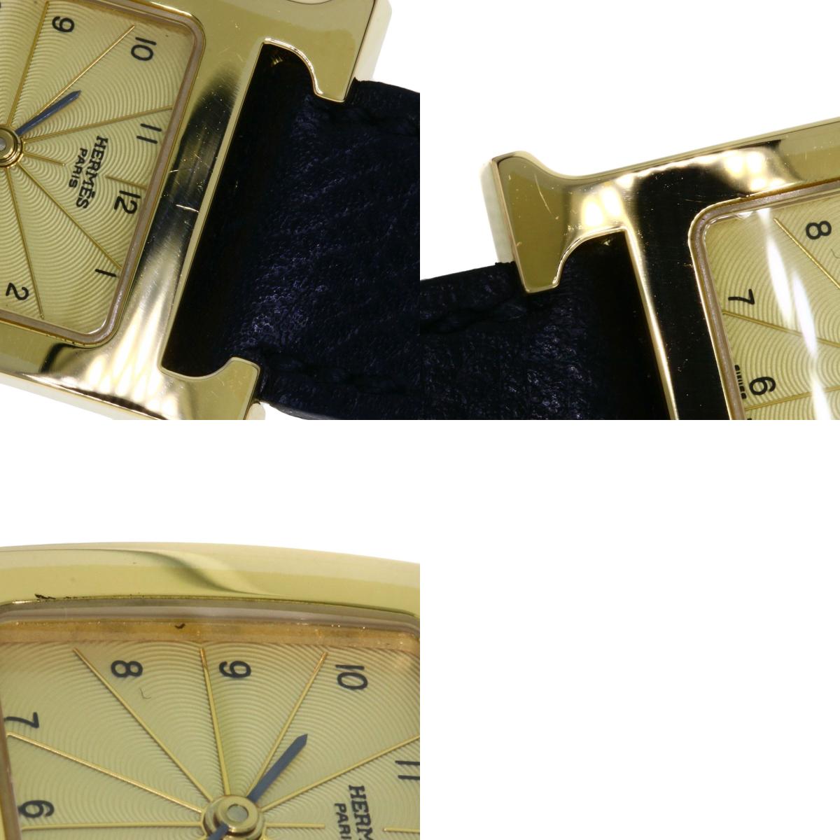 HERMES エルメス HH1.201 Hウォッチ 腕時計 GP レディース 中古