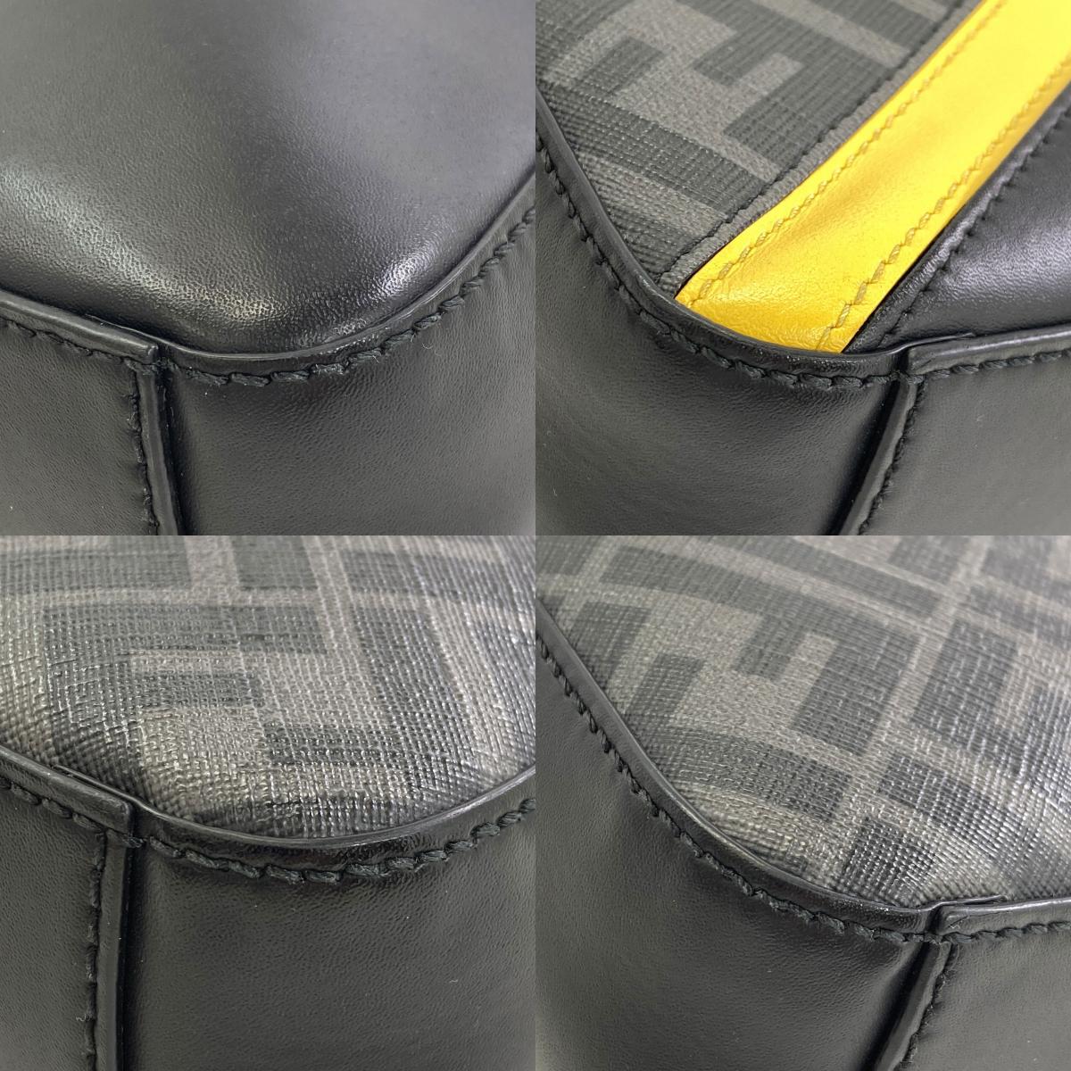 FENDI フェンディ ダイアゴナル カメラケース ショルダーバッグ レザー レディース 中古