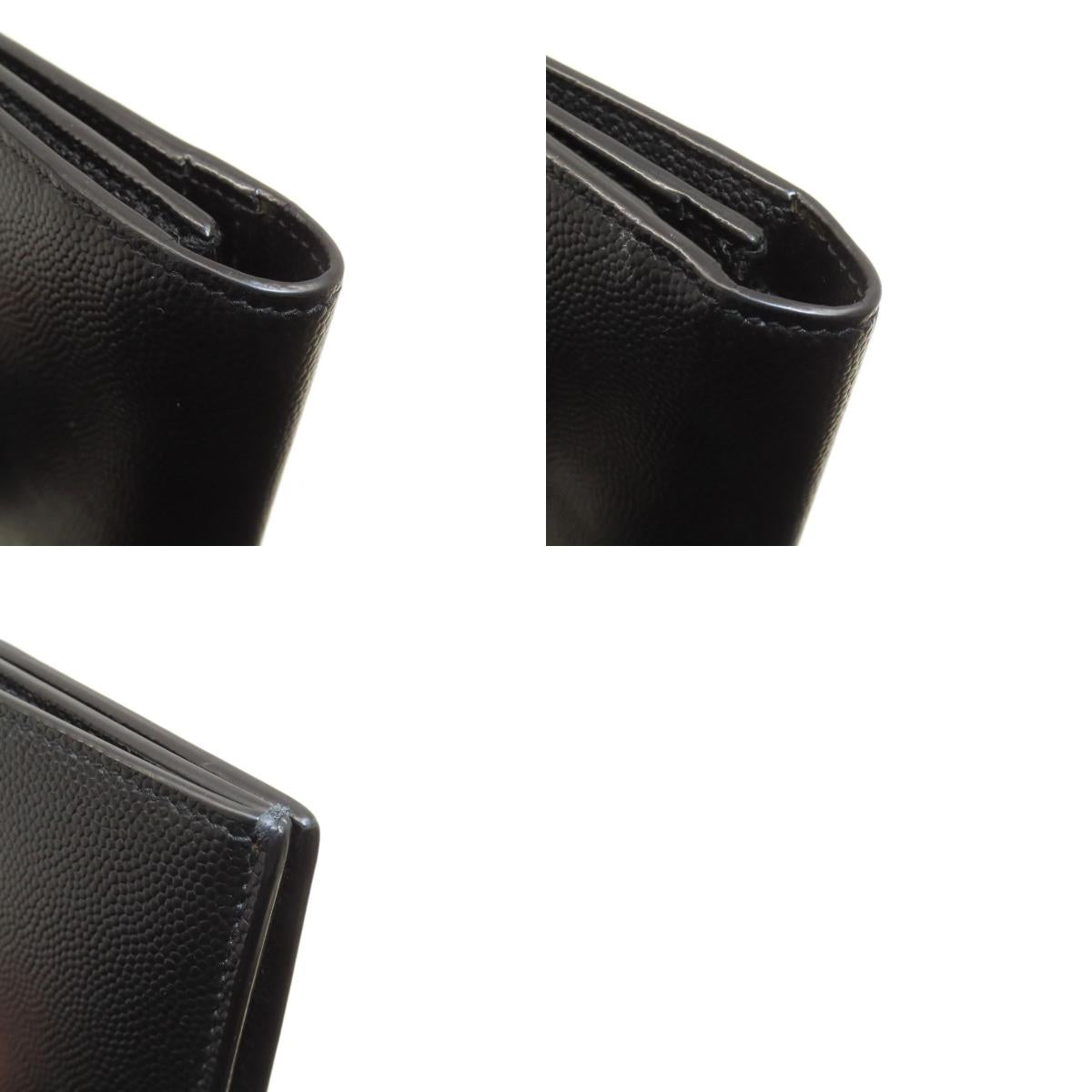 YVES SAINT LAURENT イヴ・サンローラン ロゴ 長財布(小銭入れあり) レザー レディース 中古