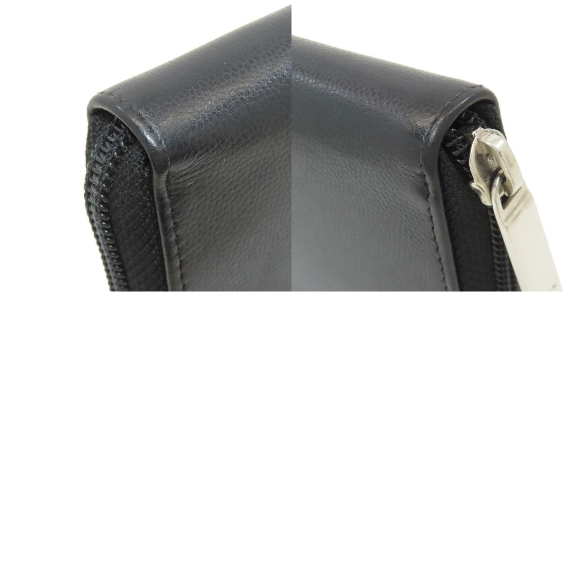 CHANEL シャネル ココマーク シルバー金具 長財布(小銭入れあり) グレインド カーフスキン レディース 中古