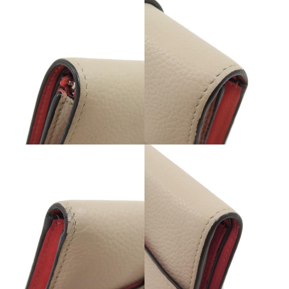 LOEWE ロエベ バーティカル ウォレット スモール 二つ折り財布(小銭入れあり) カーフ レディース 中古