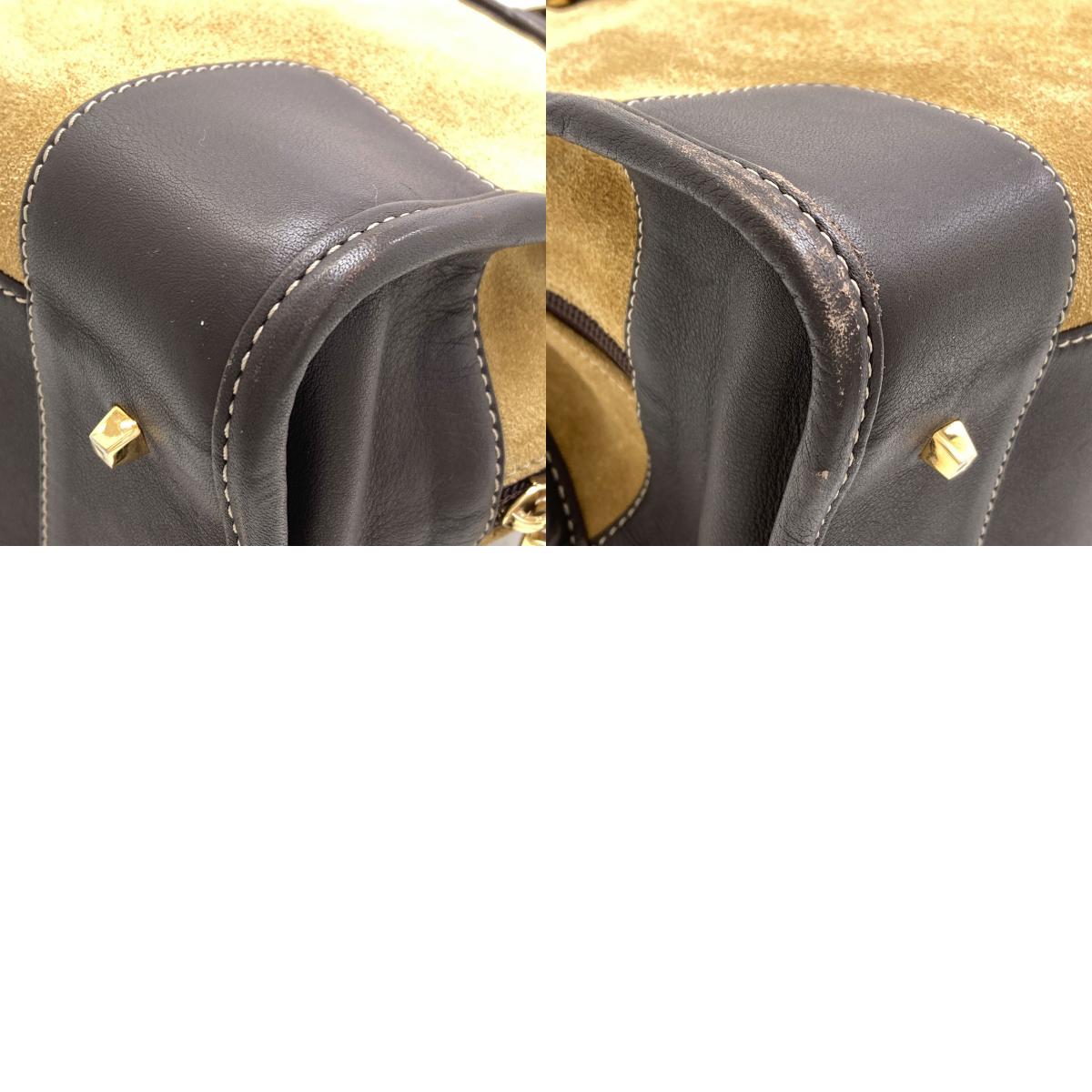 LOEWE ロエベ アマソナ ハンドバッグ スウェード レディース 中古
