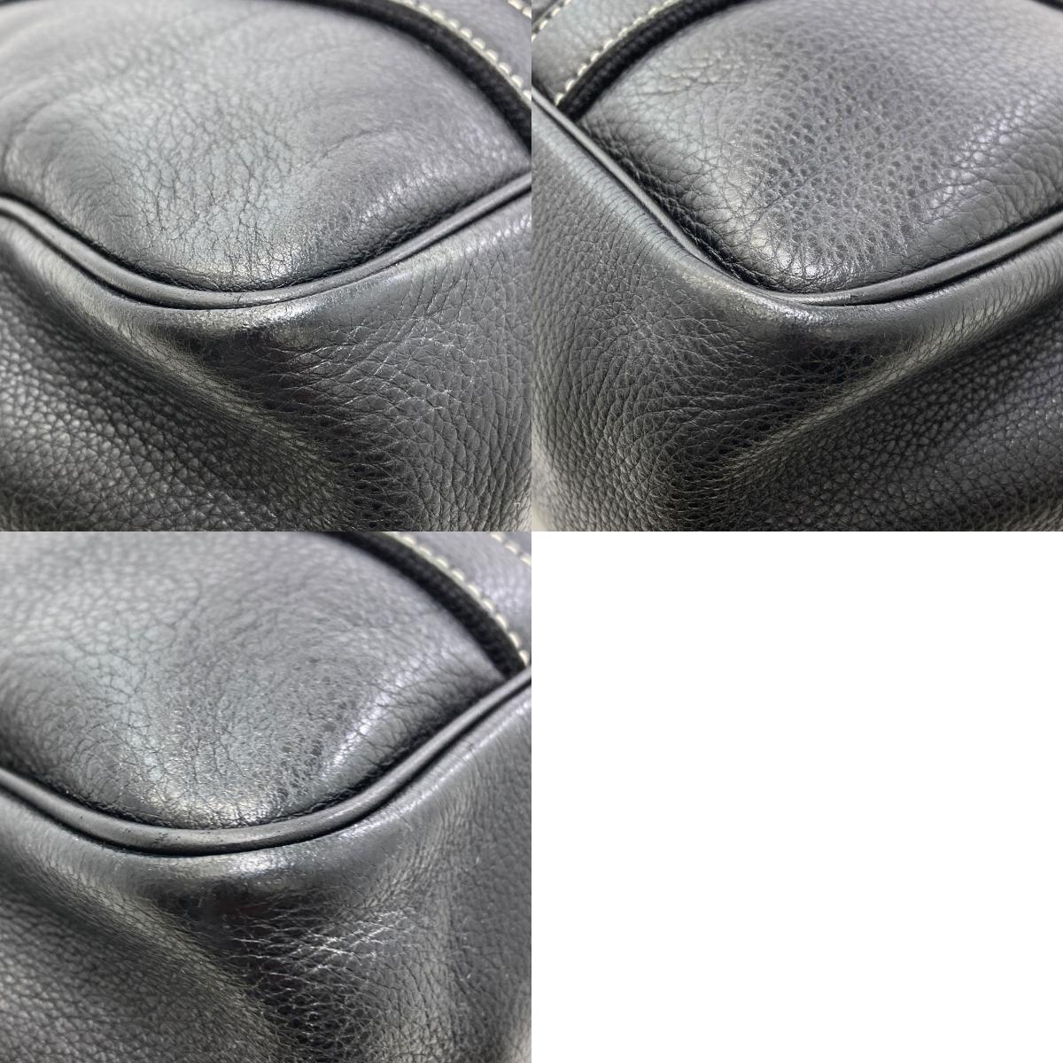 Longchamp ロンシャン ロゴ ハンドバッグ レザー レディース 中古