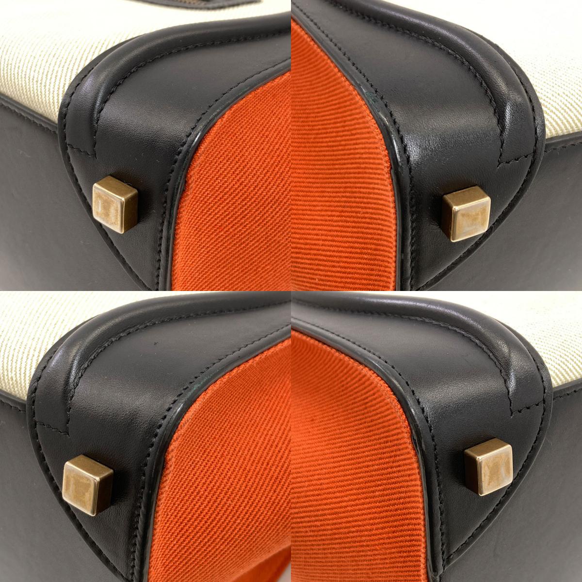 CELINE セリーヌ ラゲージマイクロ ハンドバッグ キャンバス レディース 中古