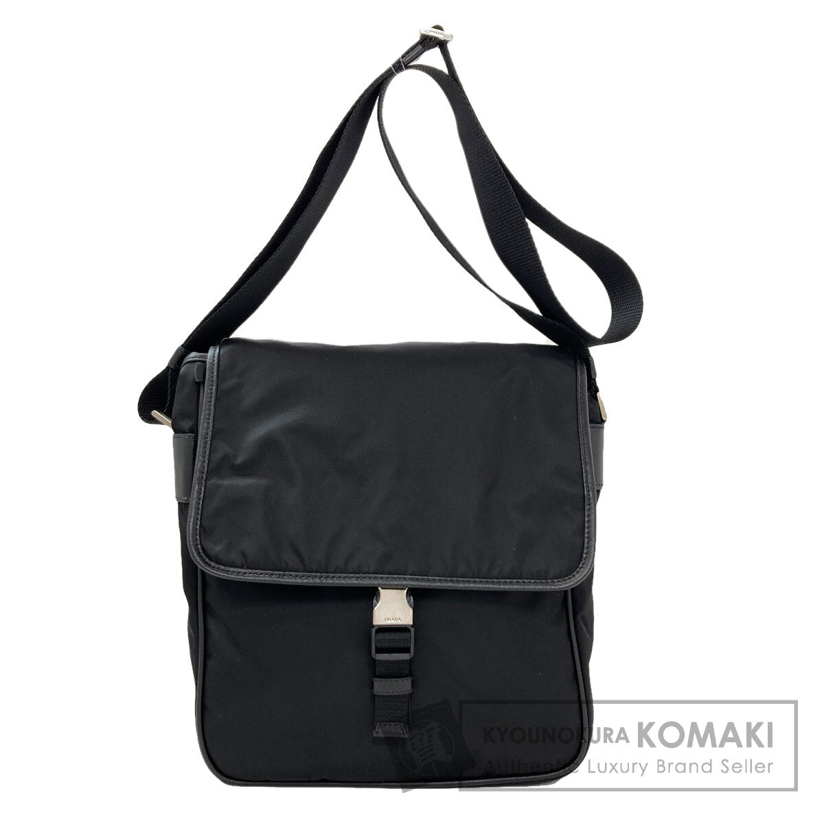 PRADA プラダ ショルダーバッグ ナイロン レザー ブラック NO.57