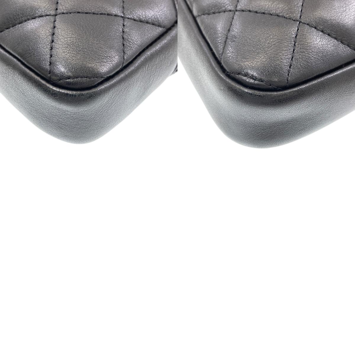 CHANEL シャネル カンボンライン シルバー金具 ショルダーバッグ ラムスキン レディース 中古