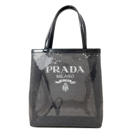 プラダ スパンコール メッシュ ハンドバッグ 中古 商品画像2