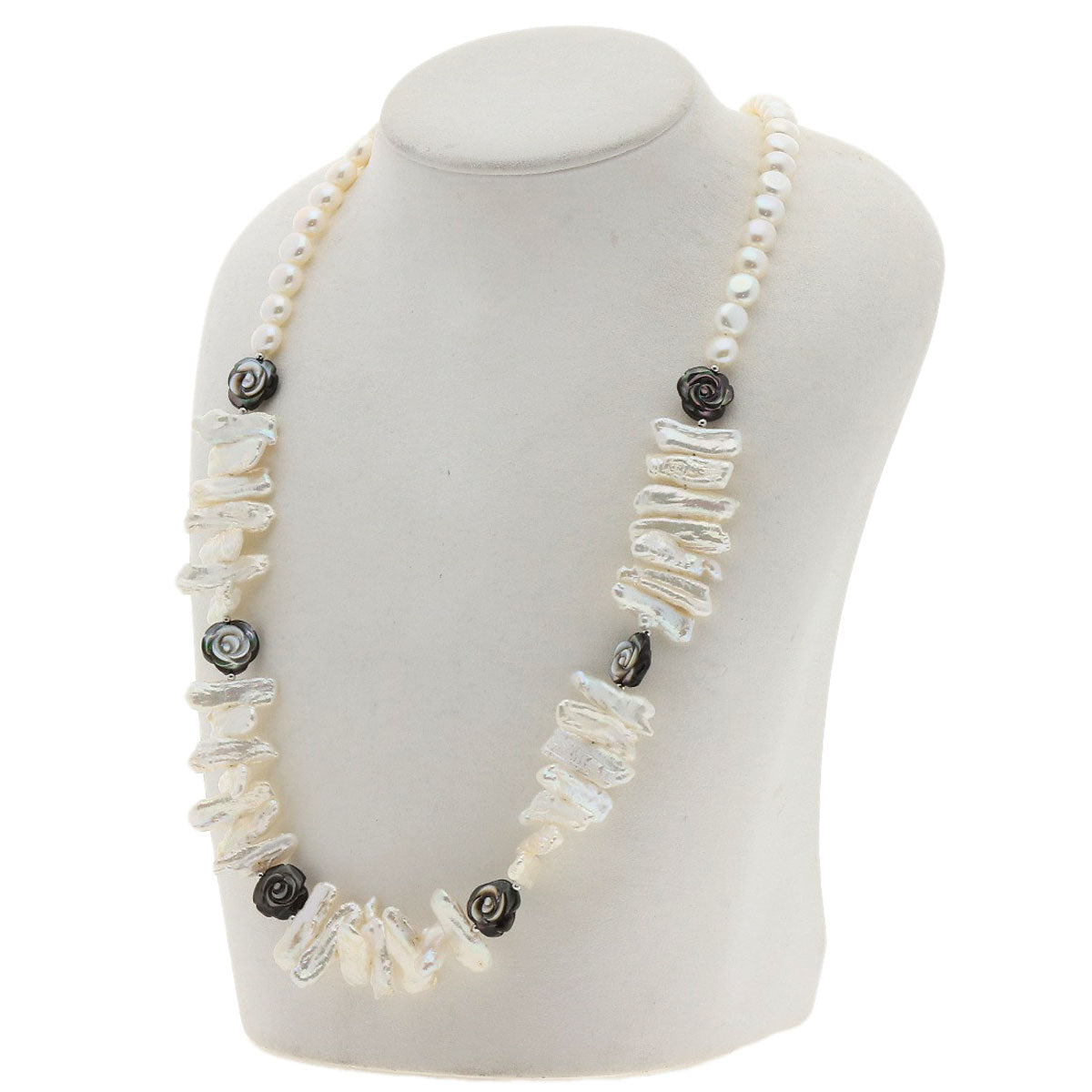 SELECT JEWELRY セレクトジュエリー 淡水パール 真珠 黒蝶貝 シェル ネックレス 金属製 レディース 中古
