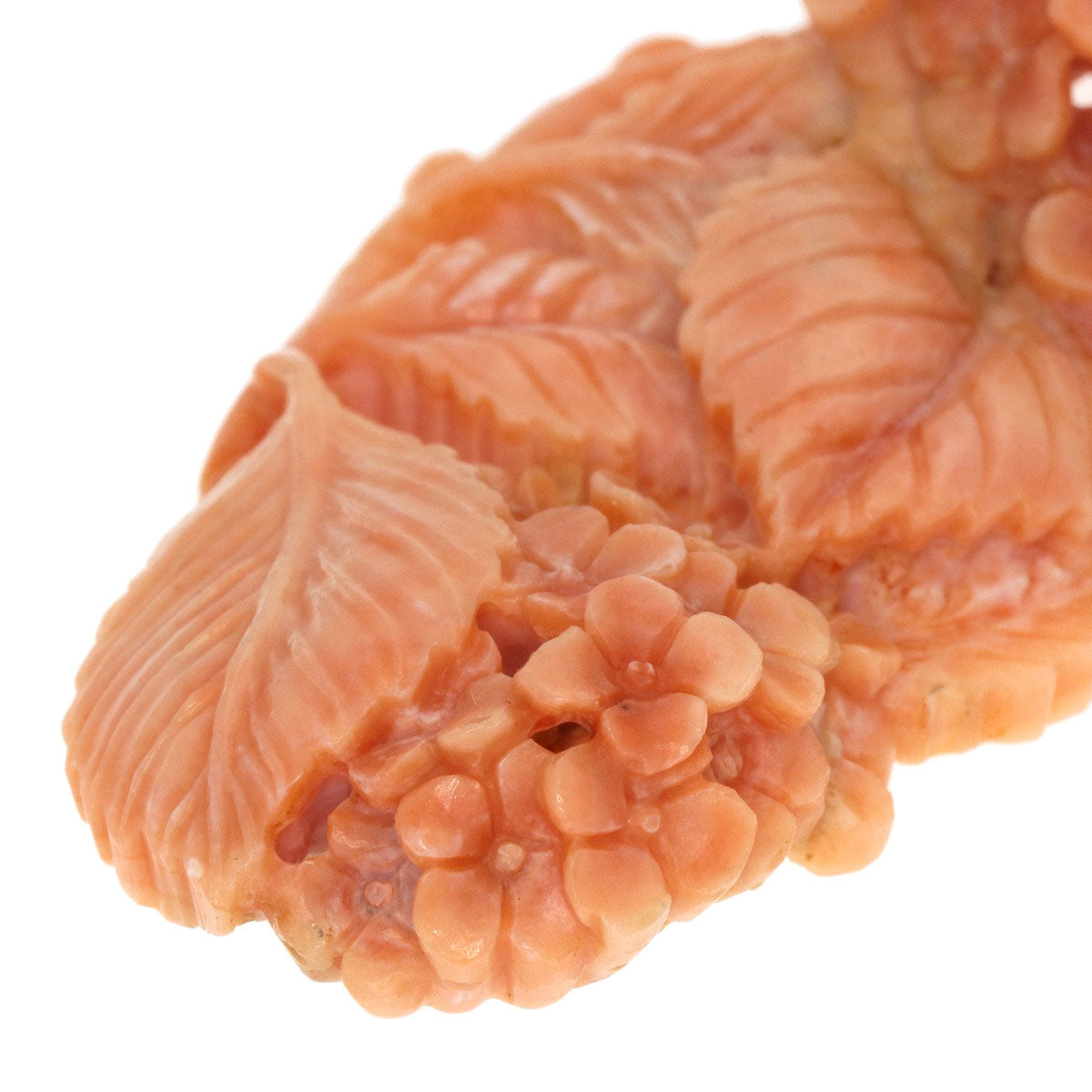 SELECT JEWELRY セレクトジュエリー 珊瑚 サンゴ 彫刻 アジサイ柄 ルース レディース 中古