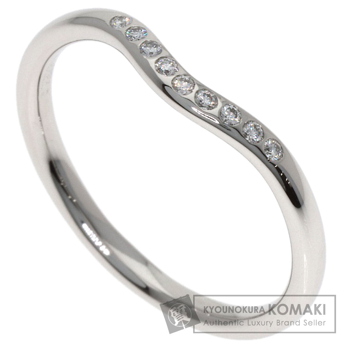 TIFFANY&Co. ティファニー カーブドバンド ダイヤモンド リング・指輪 PT950 レディース 中古