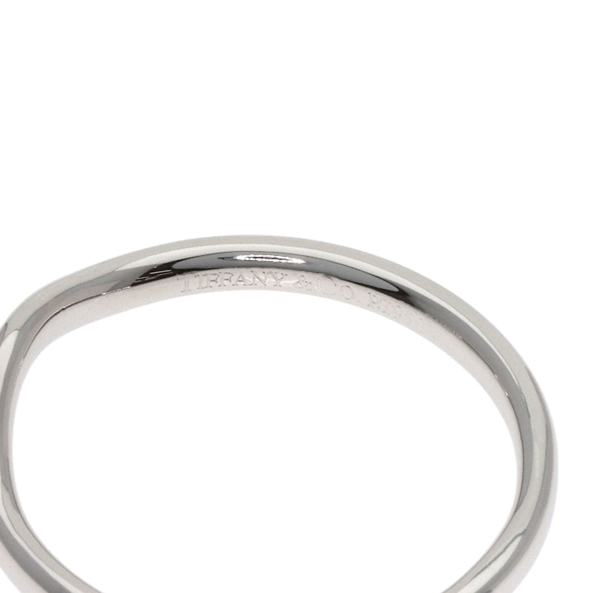 TIFFANY&Co. ティファニー カーブドバンド ダイヤモンド リング・指輪 PT950 レディース 中古