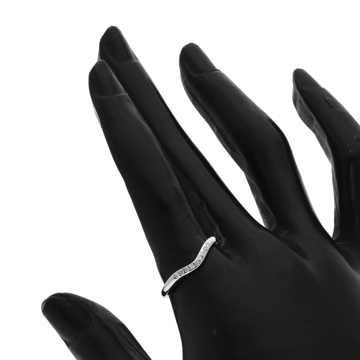 TIFFANY&Co. ティファニー カーブドバンド ダイヤモンド リング・指輪 PT950 レディース 中古