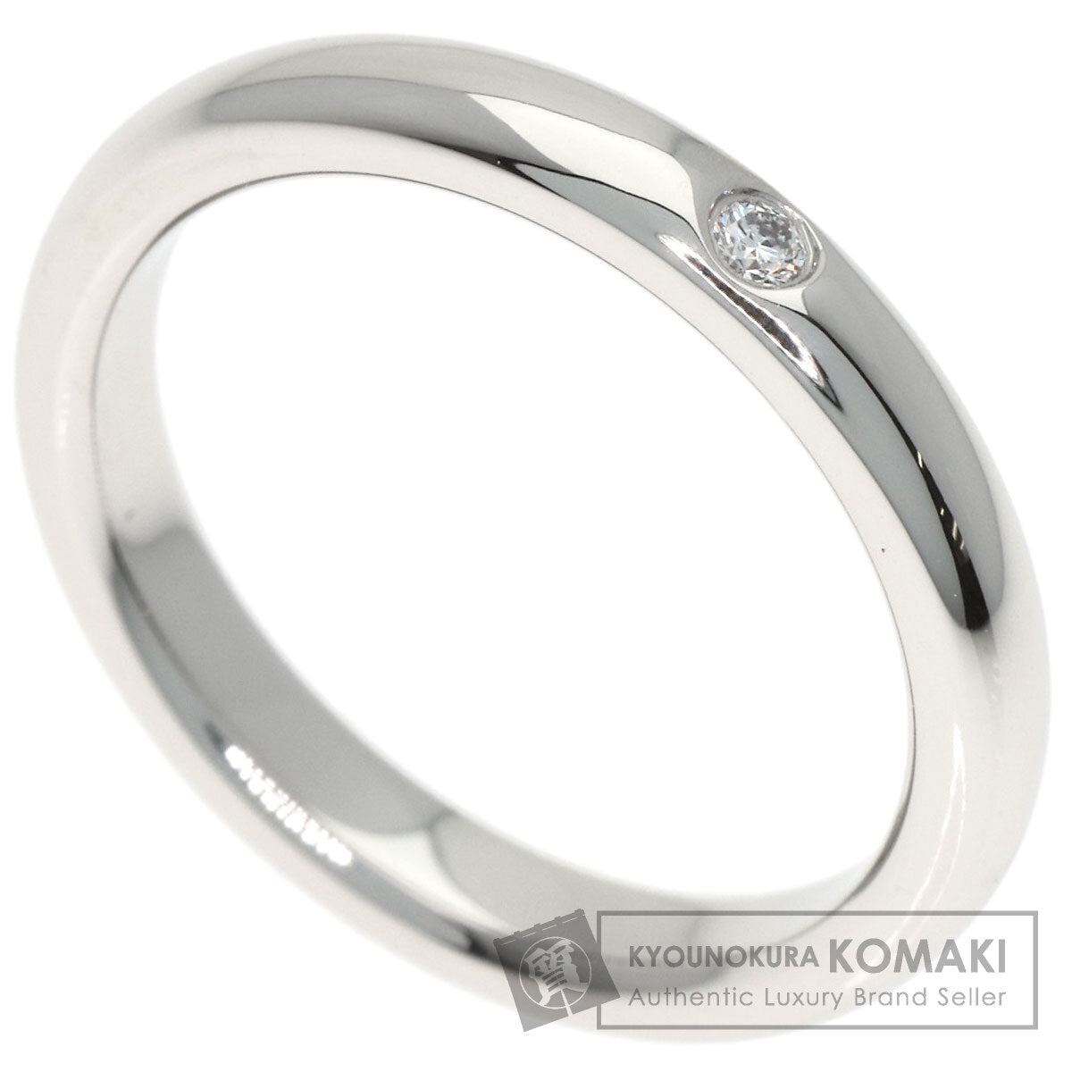 TIFFANY&Co. ティファニー スタッキングバンド 1P ダイヤモンド リング・指輪 PT950 レディース 中古