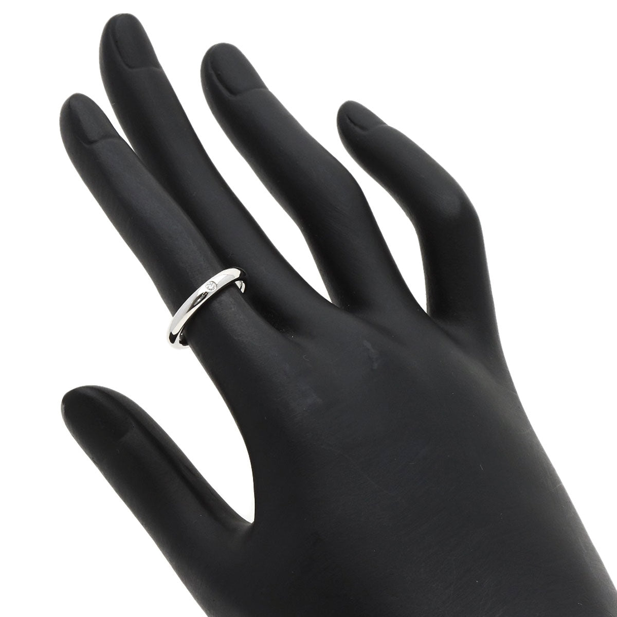TIFFANY&Co. ティファニー スタッキングバンド 1P ダイヤモンド リング・指輪 PT950 レディース 中古