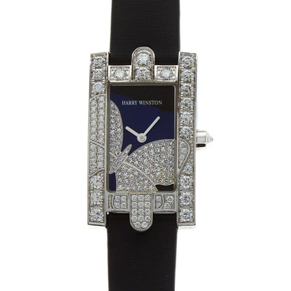 HARRY WINSTON ハリーウィンストン 310LQW アヴェニュー ナイト パピヨン 腕時計 K18WG レディース 中古