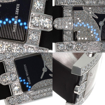 HARRY WINSTON ハリーウィンストン 310LQW アヴェニュー ナイト パピヨン 腕時計 K18WG レディース 中古