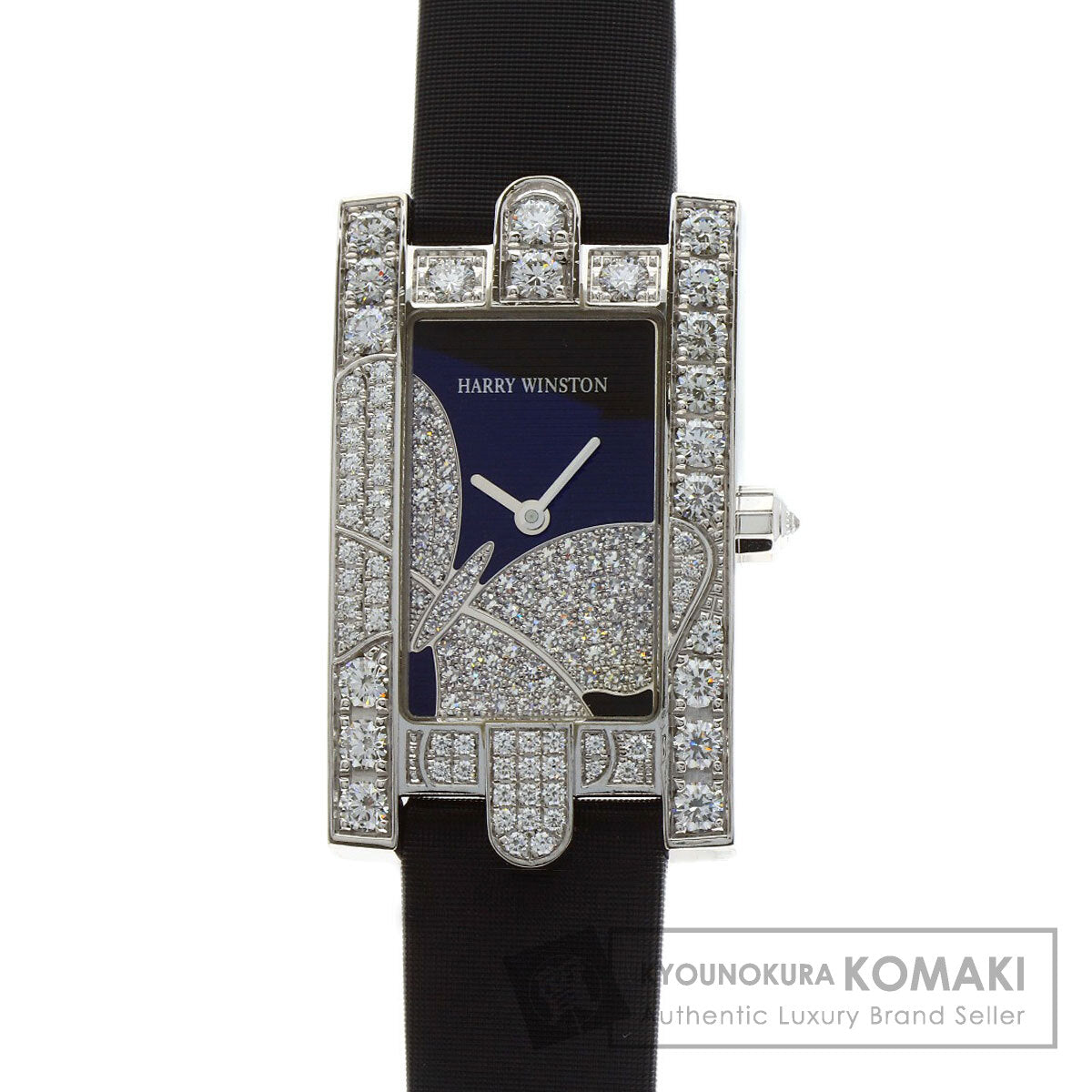 HARRY WINSTON ハリーウィンストン 310LQW アヴェニュー ナイト パピヨン 腕時計 K18WG レディース 中古