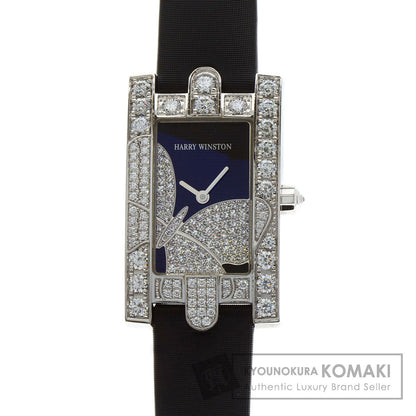 HARRY WINSTON ハリーウィンストン 310LQW アヴェニュー ナイト パピヨン 腕時計 K18WG レディース 中古
