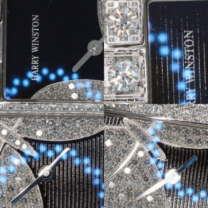 HARRY WINSTON ハリーウィンストン 310LQW アヴェニュー ナイト パピヨン 腕時計 K18WG レディース 中古