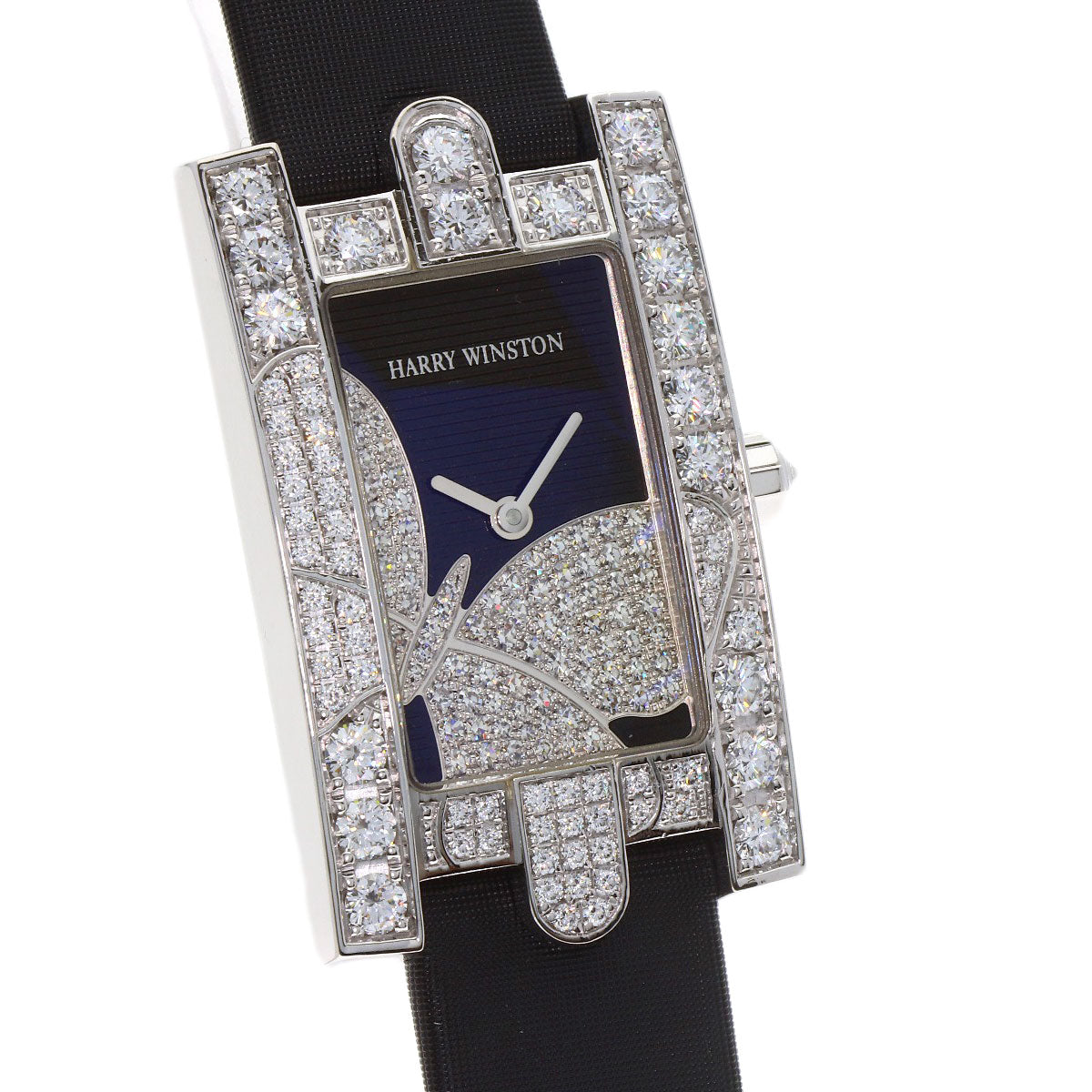 HARRY WINSTON ハリーウィンストン 310LQW アヴェニュー ナイト パピヨン 腕時計 K18WG レディース 中古