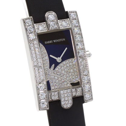 HARRY WINSTON ハリーウィンストン 310LQW アヴェニュー ナイト パピヨン 腕時計 K18WG レディース 中古