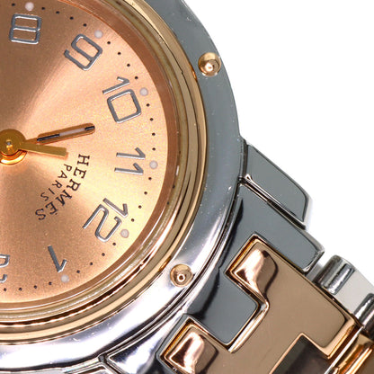 HERMES エルメス CL4.221 クリッパー 新バックル 腕時計 SS レディース 中古