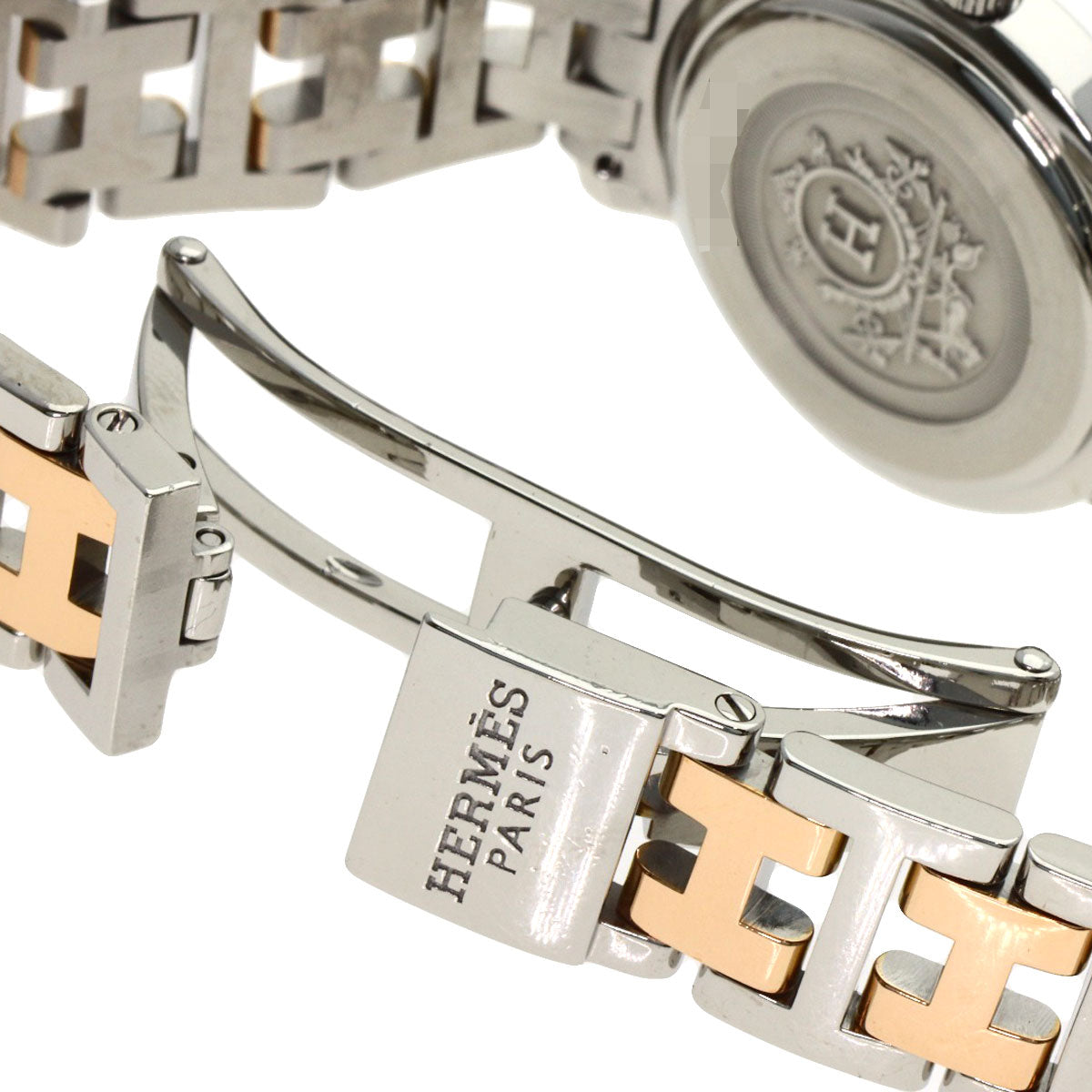 HERMES エルメス CL4.221 クリッパー 新バックル 腕時計 SS レディース 中古