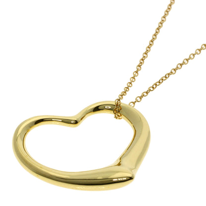 TIFFANY&Co. ティファニー オープンハート ミディアム ロング ネックレス K18YG レディース 中古