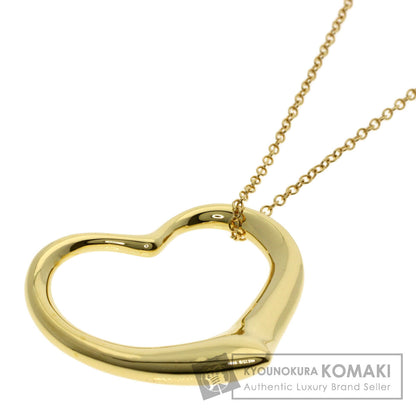 TIFFANY&Co. ティファニー オープンハート ミディアム ロング ネックレス K18YG レディース 中古