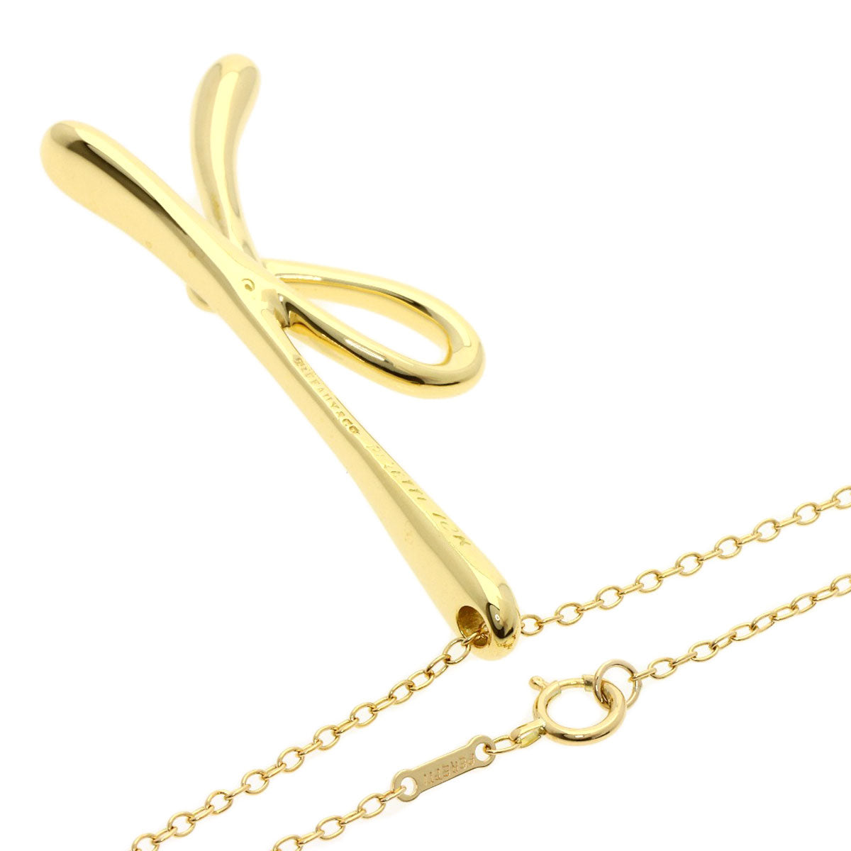 TIFFANY&Co. ティファニー イニシャル K ミディアム ネックレス K18YG レディース 中古