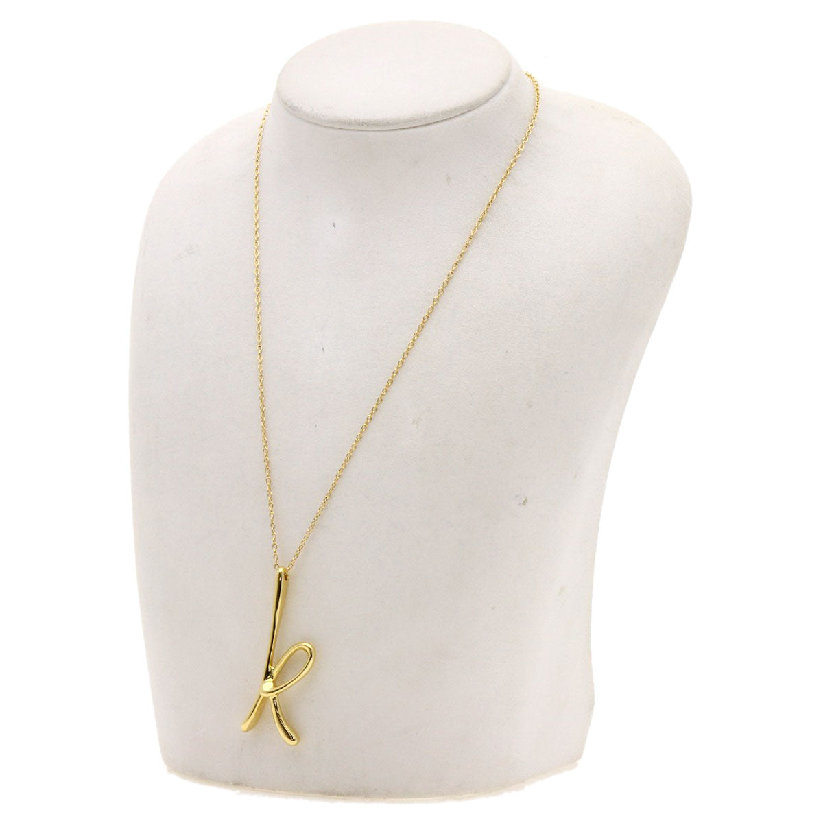 TIFFANY&Co. ティファニー イニシャル K ミディアム ネックレス K18YG レディース 中古