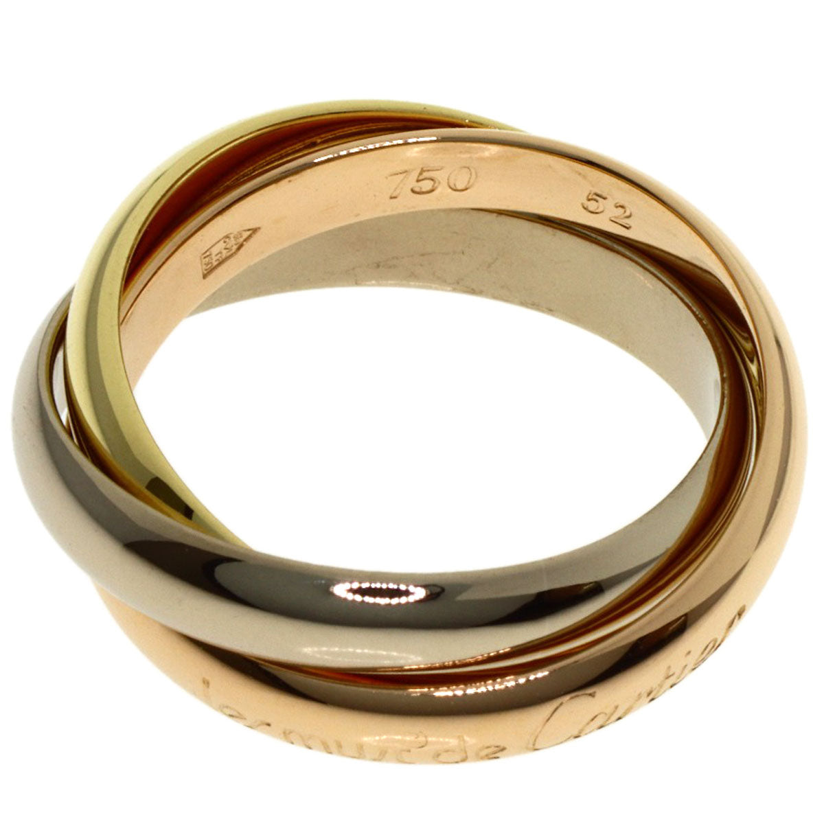 CARTIER カルティエ トリニティ #52 リング・指輪 K18YG レディース 中古