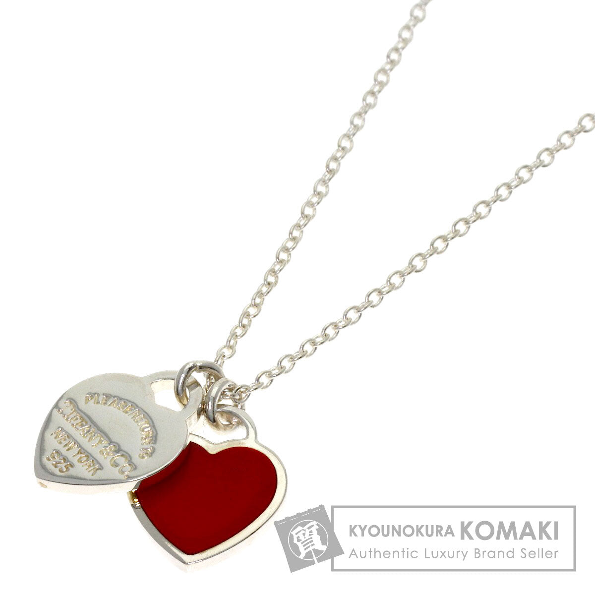 ティファニー ダブルハート エナメル ネックレス 中古 商品画像1