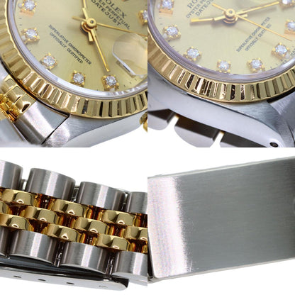 ROLEX ロレックス 69173G デイトジャスト 10P ダイヤモンド 腕時計 SS レディース 中古
