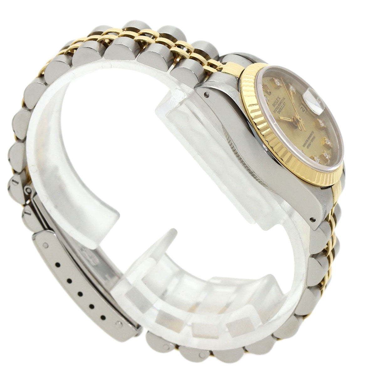 ROLEX ロレックス 69173G デイトジャスト 10P ダイヤモンド 腕時計 SS レディース 中古