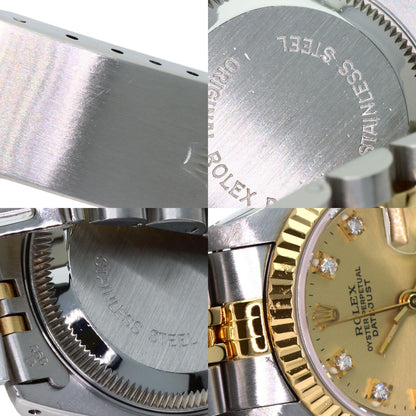 ROLEX ロレックス 69173G デイトジャスト 10P ダイヤモンド 腕時計 SS レディース 中古